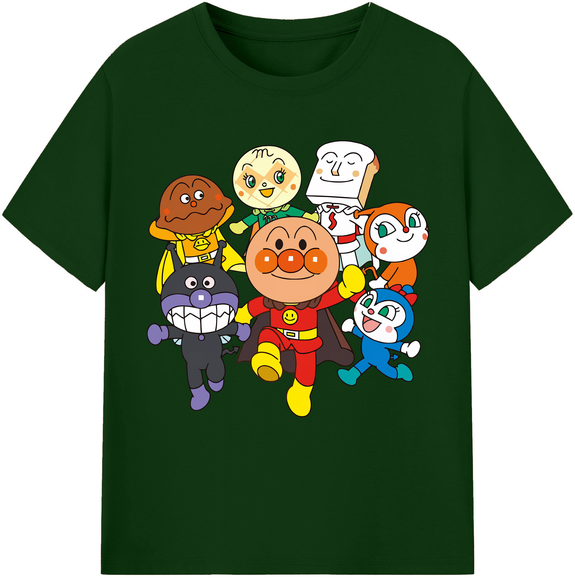 （画像用） アンパンマン Anpanman 綿100％半袖Tシャツ（フロントプリント）